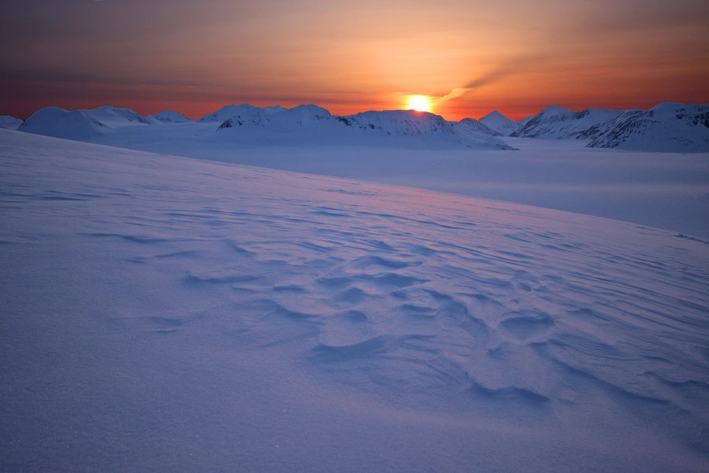 Sunrise over Kenai Fjords National Park, Harding Icefield Trail